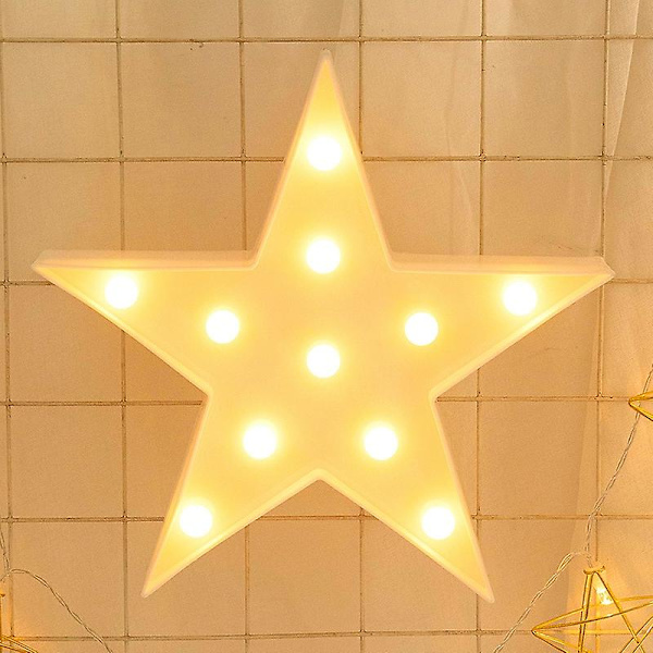 LED Nattelys Stjerne Barnerom Innendørs Belysning Dekor Lampe for Rom Soverom Nattelys Gave
