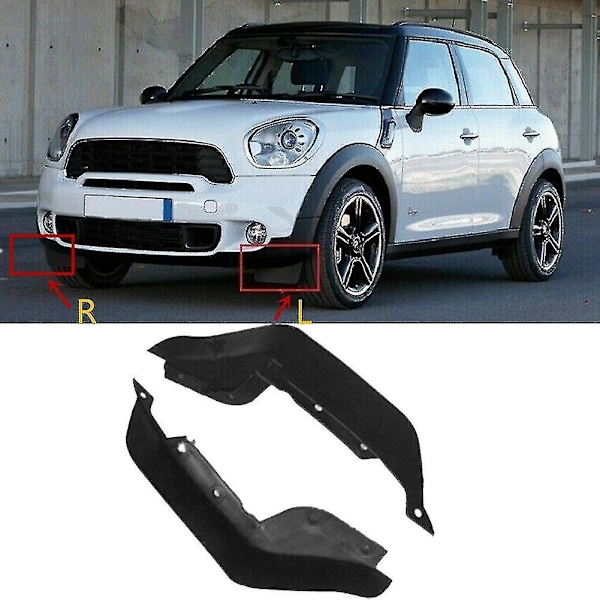 2PCS Främre Stötfångare Stänkskydd Lera Flik Vakt Tryckläpp för MINI Cooper R60 R61 11-16