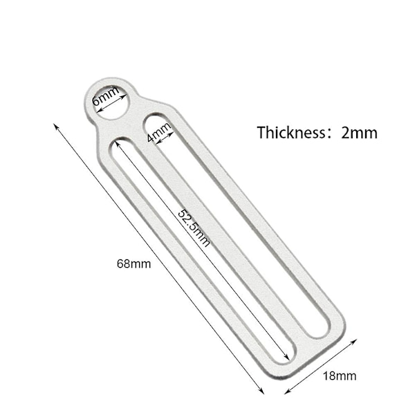 Scuba Diving Sidemount BCD Festespenne Tauverk Holder for 2 Tommer Webbing Dykketilbehør