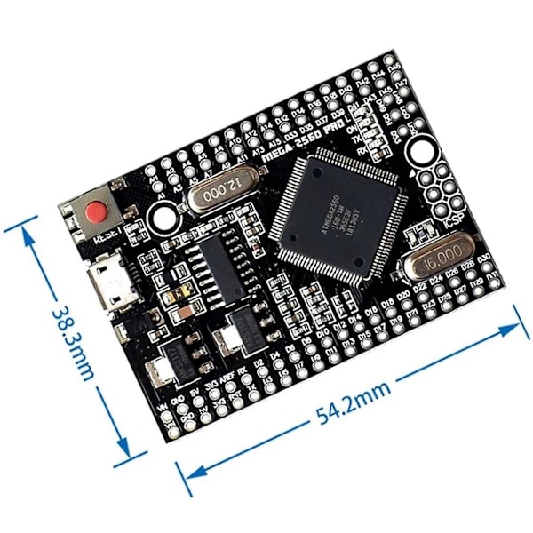 2560 PRO MINI 5V(Innebygd) CH340G ATmega2560-16AU med Hannstikk-Header Utviklingskort for
