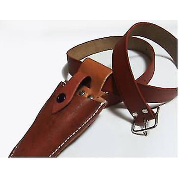 Beskjæringssaks Lærveske Lær Håndbeskjæringssaks Hage Tang Klippestativ Med Trykkspenne, Beskjæringssaks Holster 1 Stykke Brun Zinuo Bout