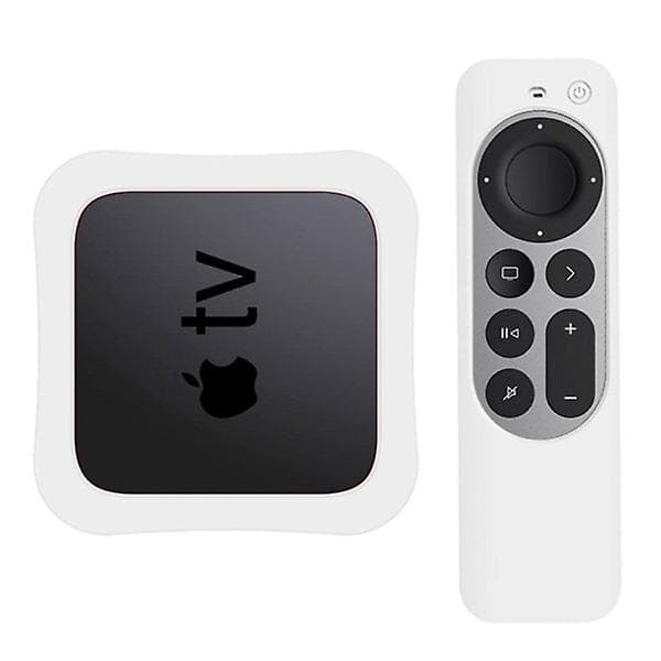Apple TV 4K (2021) Set-top Box + Controller Silikon Cover - Hvid