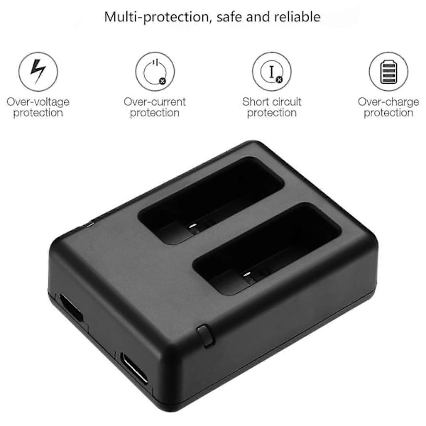 1680mAh GoPro Hero 7, Hero 6 ja Hero 5 Black -akku tai laturi GoPro Hero7, 6 ja Hero5 Black -kameroille -Yvan