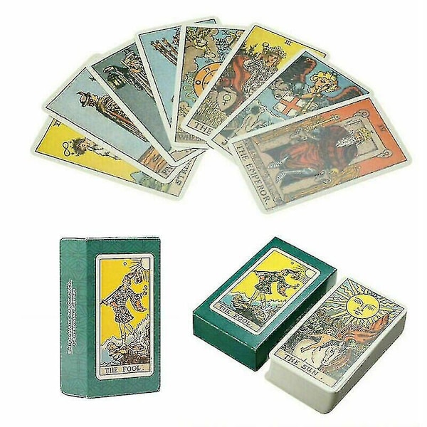 78 Tarrot-kort Rider Waite Tarot-kort Tarot-kort och bok för nybörjare
