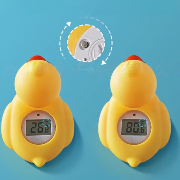Vattentermometer, elektronisk termometer för att mäta vattentemperaturen under barnets bad.