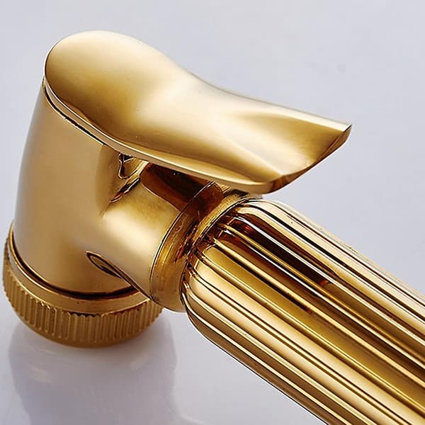 Håndholdt bidetsett i messing med dusjhode og bidet-kran
