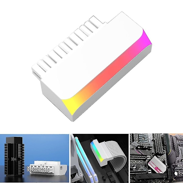 Dator Moderkort Atx Strömförsörjning 24pin Vrid 90 Grader Kontakt Argb-kontakt