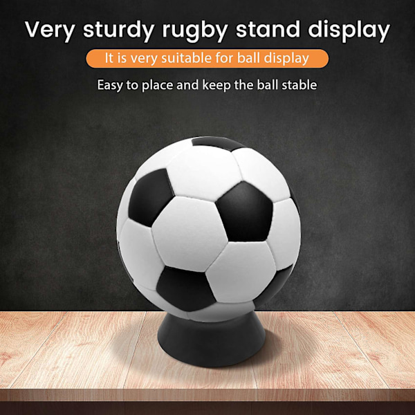 Ballholder, Ballstativ Basketball Fotball Rugby Plastutstilling Holder, Svart