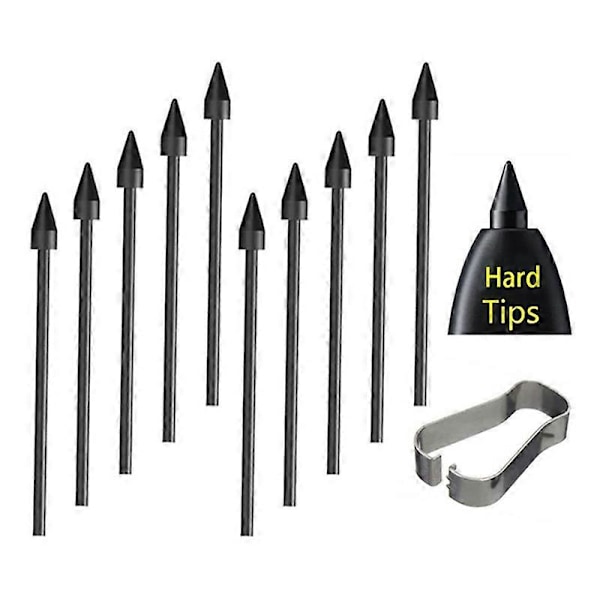 For Stylus Nib S6 Nib S7 Refill N10 Utskiftbar S22 Nib N20 Universal Refill 10 Svarte Refiller + 2 C