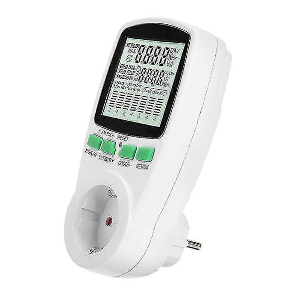 230vac 16a 3680w Digital Strømmåler Socket Elektrisk Wattmeter Strømanalysator Elektronisk Energimåler Måleuttak