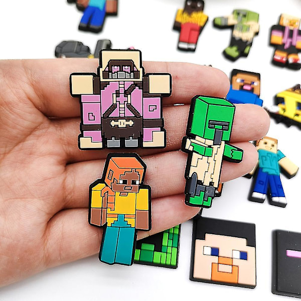 20 kpl Minecraft-kenkäkoristeita Kenkien Koristeluun DIY Croc-sandaaleille Rannekkeille Rannekkeille Koristeluun Juhla-suosiolahjoihin