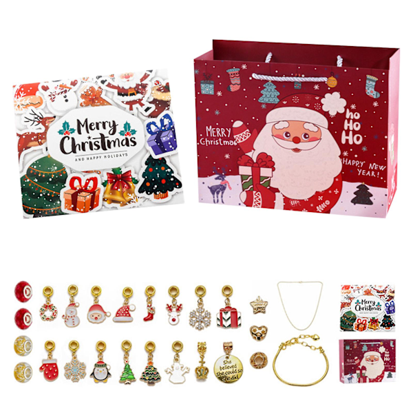 Julkalender med DIY-berlockarmband i blindbox - Barnpresent