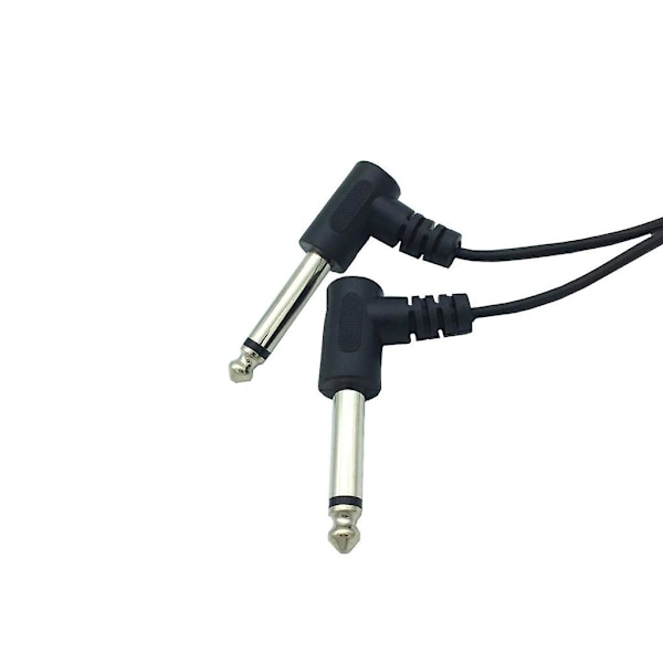 3,5 mm 1/8 tum TRS Stereo Honuttag till Dubbla 1/4 6,35 mm Hanuttag Mono Kabel