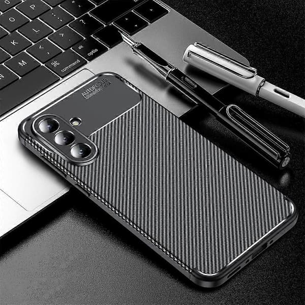För Samsung Galaxy A36 5G Kolfibertextur Stötsäkert TPU-telefonfodral