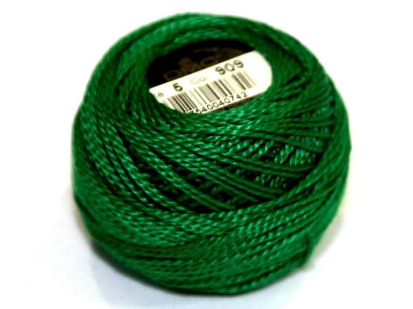 DMC Storlek 5 Bomulls Perle Garn 45m 909 - per 10 grams nystan