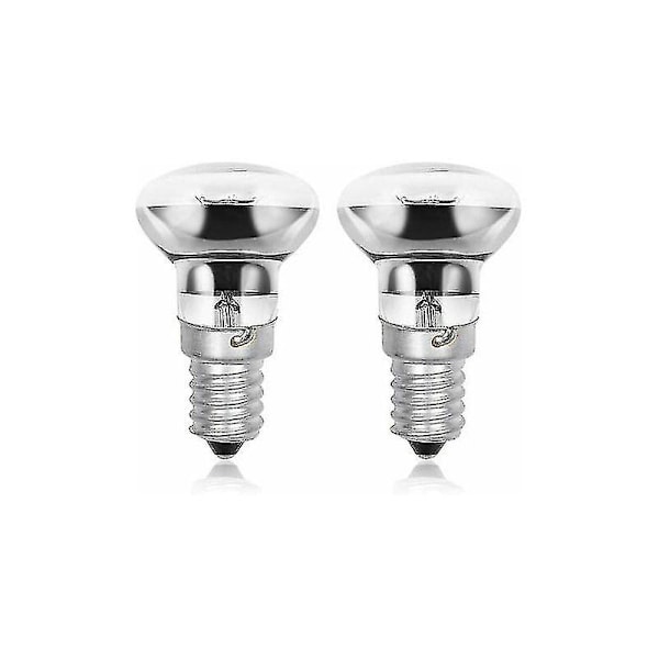 R39 E14 40w Lava Lamp Bulbs, Edison Screw Ses Reflector Small Lava Lamp Bulbs, Warm White 2800k R39 Dimmable (2 Pack) Zhuoxuan