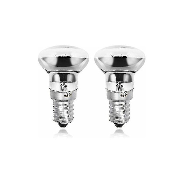 R39 E14 40W Lava Lampe Pærer, Edison Skrue Ses Reflektor Små Lava Lampe Pærer, Varmt Hvidt 2800K R39 Dæmpbar (2 Pak) Zhuoxuan