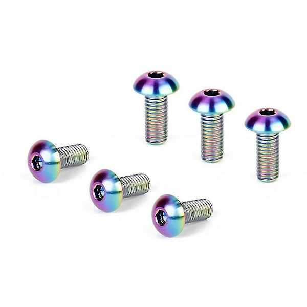 4 stk. Titanium TC4 Bolte M5X12mm Hex Hoved kompatibel Cykel Flaskebur Monter T Mountain Bike Ti Dele Skruer-Titanium+dgi