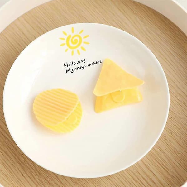 Posesekker-klips i potetchips-form, plastforsegling for snacks