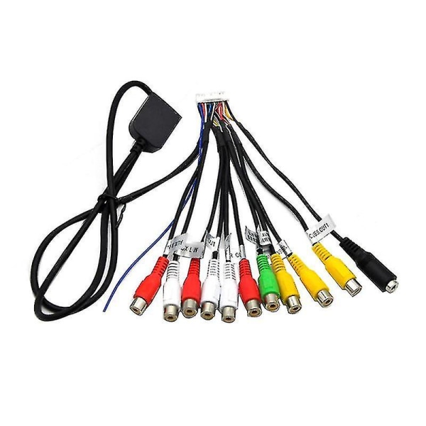 Bilstereo Radio RCA Utgangsledning Aux-in Adapter Subwoofer/forsterker 3,5 mm Hunn 20-pins Harne Boris