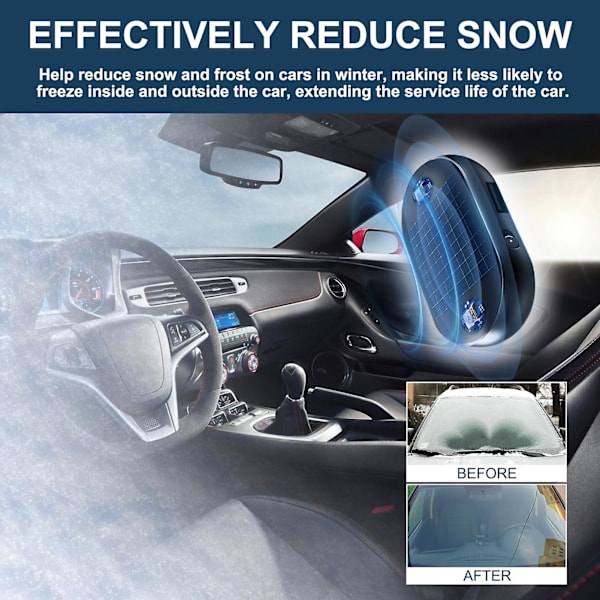 Bærbar Solcelledrevet Bilsnøfreser Bilspeil Defroster Verktøy Avfrosting Rask Snøsmelting Antifrost Auto Defroster Xi