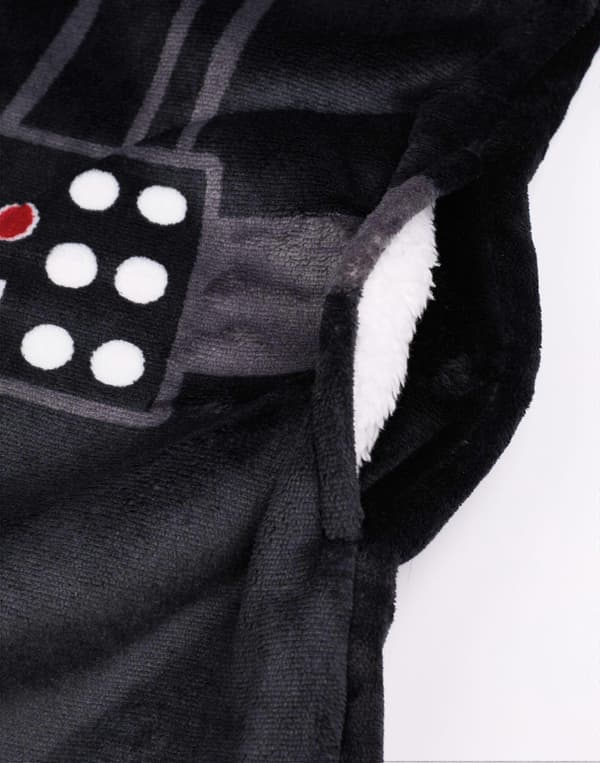 Star Wars Unisex Tæppe Hoodie Sort Darth Vader - One Size