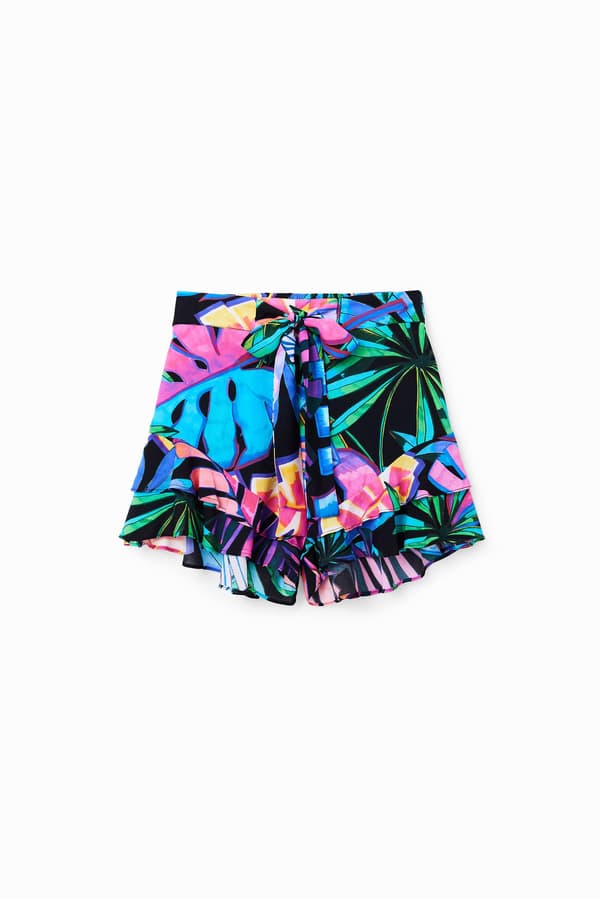 Desigual Biarritz Tropical Frill Shorts 23SWMW10