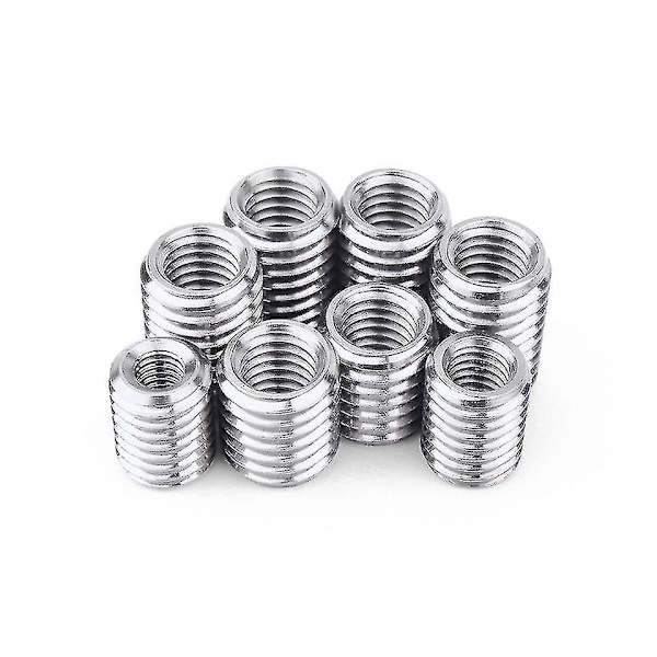 Yttre M12 Inre M10 5 st Inre Yttre gängad ihålig rörkoppling Transportör Silver Adapter Skruv