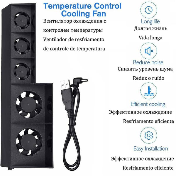 Stativ til Sony Playstation Play Station Ps4 Pro med Køleventilator til Spilkonsol Tilbehør