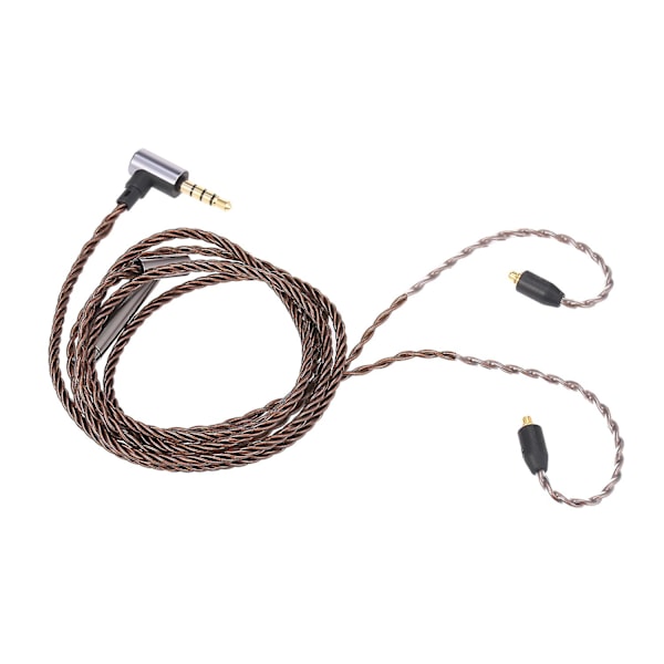 MMCX Connector Replacement Hovedtelefonkabel 3,5 mm Trådløse Øretelefoner Aftagelig Ledning In-line Kontrol med Mikrofon Kompatibel med Shure SE215/SE315/SE425/SE53