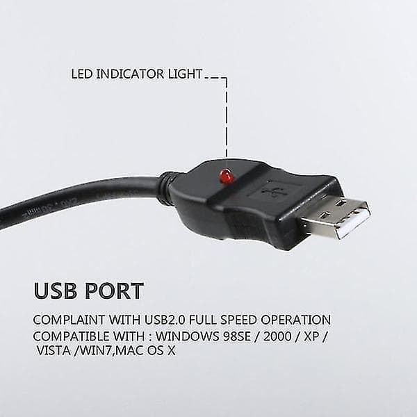 3m USB-stik til XLR-hun mikrofon USB mikrofonforbindelseskabel Ny [DB] sort