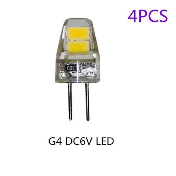 4 stk. Mikroskop Pære G4 6V Mikroskop Pære LED DC6V G4 LED 6V mikroskop lyskilde 6V G4 DC6V LED Instrument Pære G4 6V LED