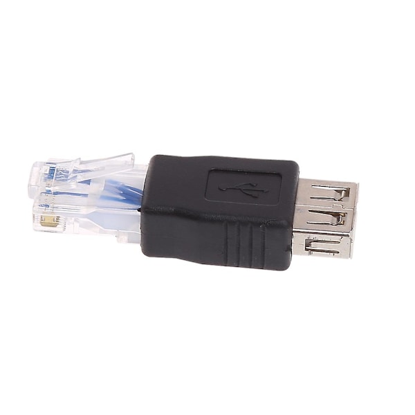 USB 2.0-adapter, typ A hona till RJ45 hane, adapterkontakt, omvandlare, plugg