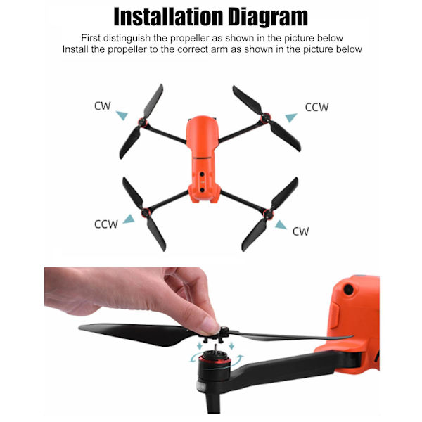 Drone Propeller Hurtigudløsning Lav Støj Letvægts Udskiftning Drone Blad Propeller Til Autel Evo Ii Evo Ii Pro