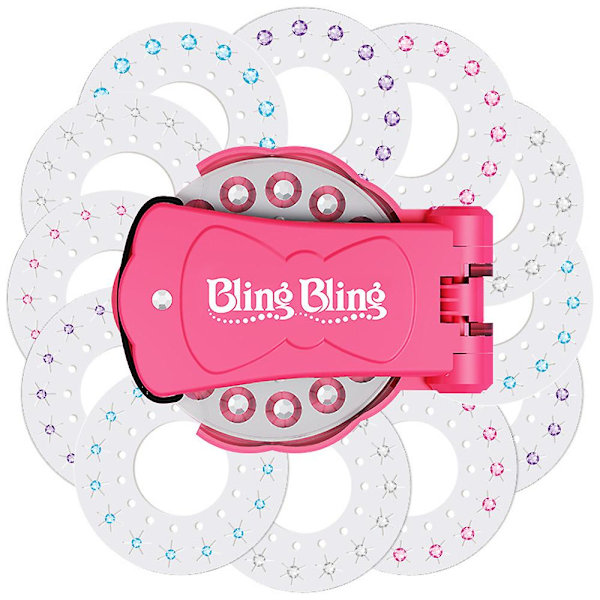 Kid Girls Bling Rhinestone Diy Styler Set Hårtillbehör Med 180 Ädelstenar