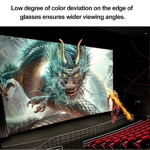 4 kpl polarisoituja passiivisia 3D-laseja 3D-televisioille, Real 3D -elokuvateattereille, 3D-pelaamiseen ja televisioon