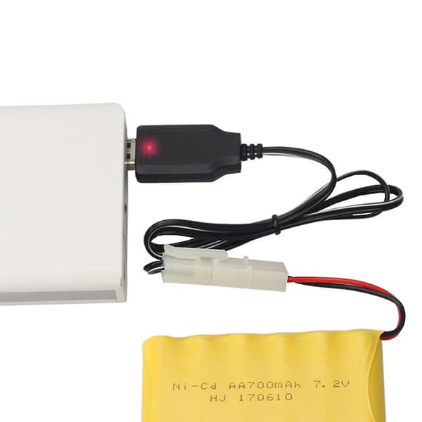 Oplader til 7.2V Ni-Cd Ni-MH batteri Input Output 250mA KET-2P stik til RC legetøj
