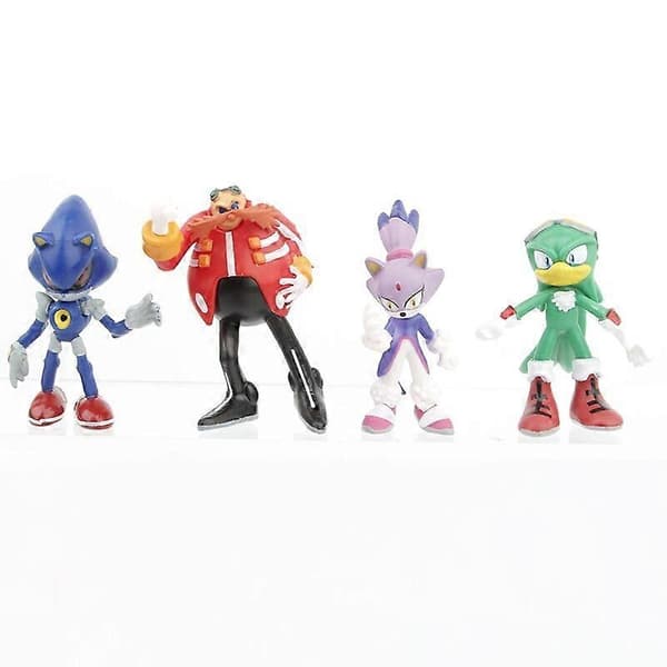 2024 Sonic PVC Figurleke Hedgehog Shadow Tail Figurmodell Dukker Barn Dyr Leke 12 stk/sett