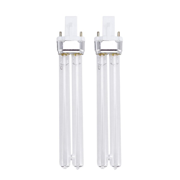 2 stk. 11W Ultraviolet UV Desinfektionslyslamper UV Steriliseringslys Pærer til Sterilisator Fiskekum (G23 Lampesokkel)-m.77