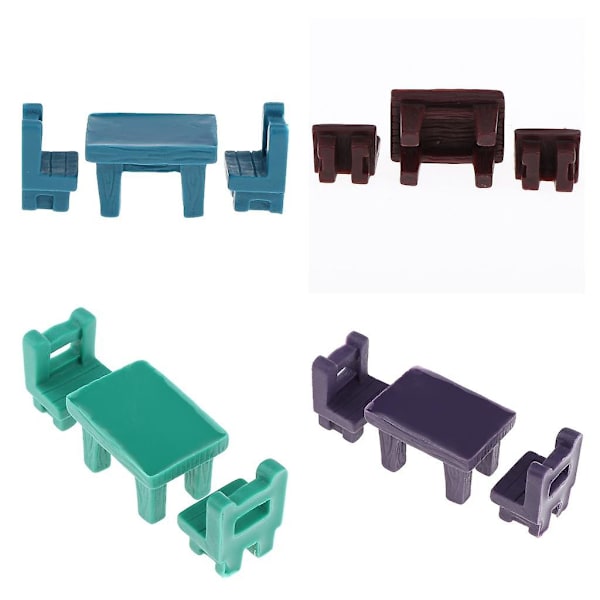 1/12 Dockhus Miniatyrmöbler Bord Stol Set Hus Dekoration