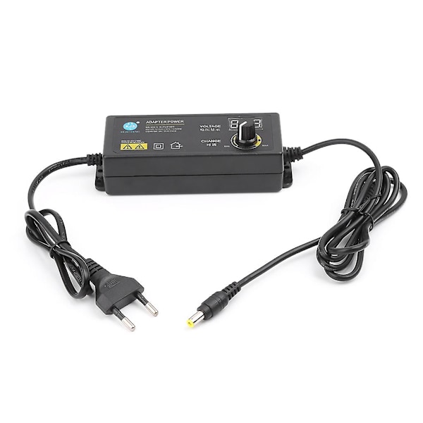 Justerbar Strömadapter Med Digital Spänningsdisplay 3V-12V 5A EU-kontakt