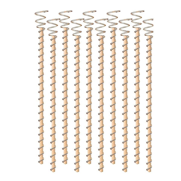 10 stk. Elektro-kultur Plantepinde, 30 cm Kobberspiral Antenner Havepinde Elektronisk Plantning til