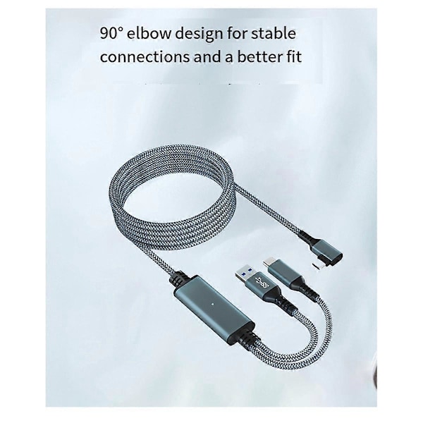 For Meta/ 3 Link Kabel 5M VR Datakabel 2A Hurtiglading 5Gbps Høyhastighets Dataoverføringskabel