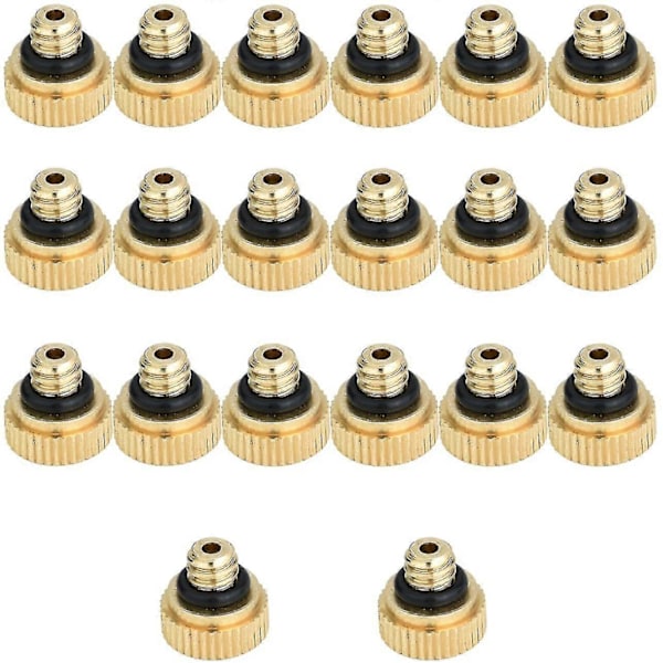 20 st Brass Dimsprutor för Kylsystem 0,012 tum (0,3 mm) Vattenspraymunstycke Bevattning