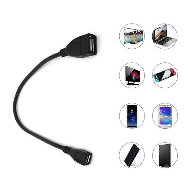 Micro USB Hunn til USB 2.0 Hunn Dataoverføringsadapterkabel for telefoner