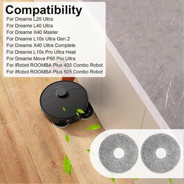 Til IRobot Roomba Plus 405 Combo Robot/505 Combo Robot, til Dreame X40 Ultra Complete/L10s Pro Robotstøvsuger