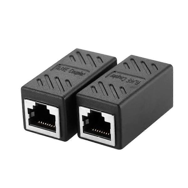 2 kpl RJ45 Naarasliitin Cat5/Cat6 LAN Ethernet-kaapelin jatkoadapteri