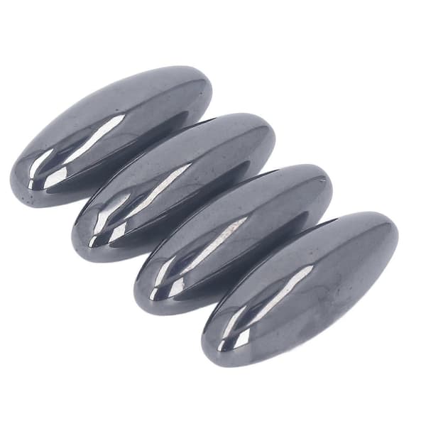 50 stk. Oval Magnet Sort Magnet Sten Magnet Legetøjs Sæt Undervisningsmateriale til Børn Studerende 35x13mm / 1.38x0.51in NO.0501