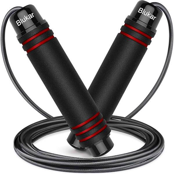 Blukar Springtov, Speed Rope Justerbar Med Hudvenlige Skumgreb, Justerbar Længde, Skridsikker Og Ideel Til Fitness & Udholdenhed & Springtov