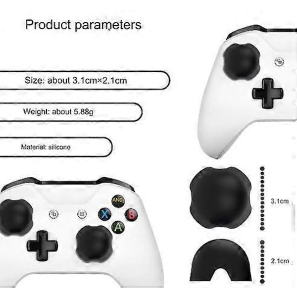 PS5/Xbox joystick-vakailija PS/PS4 peliohjaimen joystick-silikonivakailija Xbox-vakauden suoja, 1 pari, sininen